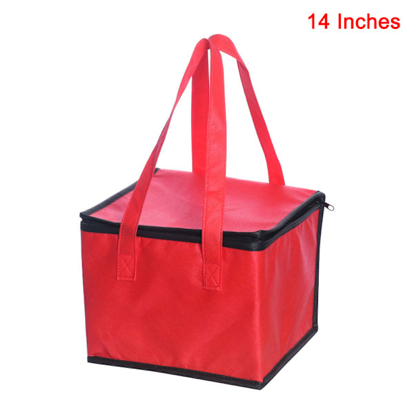 Påskrabatt! Högkvalitativ pizzaväska, isolerad matförvaring, takeaway, färskhållande aluminiumfolie isoleringsväska, röd röd Red 14 Inches 44*44*24