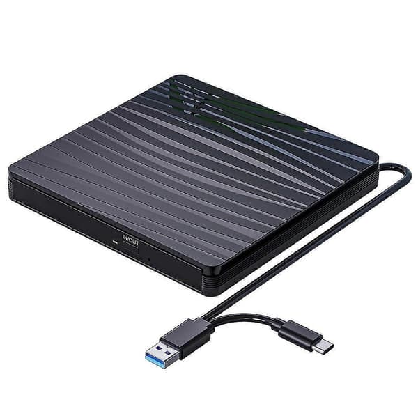 Hot Ekstern CD/DVD-drev til bærbar computer, USB 3.0 Type-C Bærbar CD DVD +/-RW Brænder Optisk Drev Læser Printer DVD-afspiller