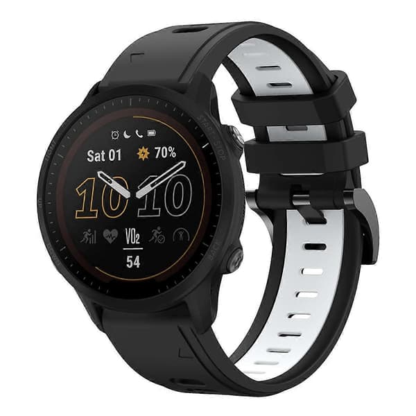 Silikon Armband För Garmin Forerunner 955-lingling} Black White
