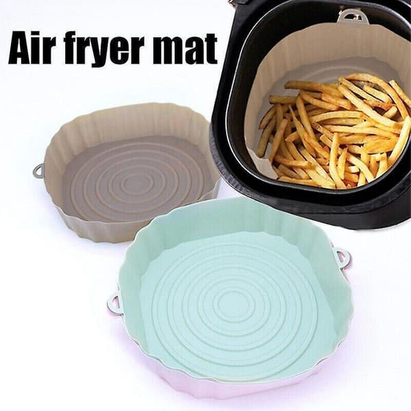Airfryer silikoneform bageudstyr erstatningskurv airfryer Grey Grey 17 cm