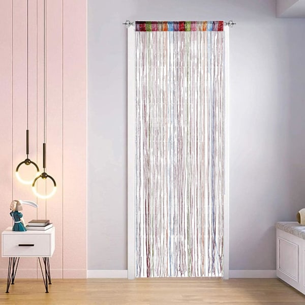 Pärlgardiner för Dörröppning, 100x200cm Pärlgardiner Kristallpärlor Gardin Glitter Pärlgardin Dörröppning Sovrum Sekretessdekor (Regnbåge) rainbow