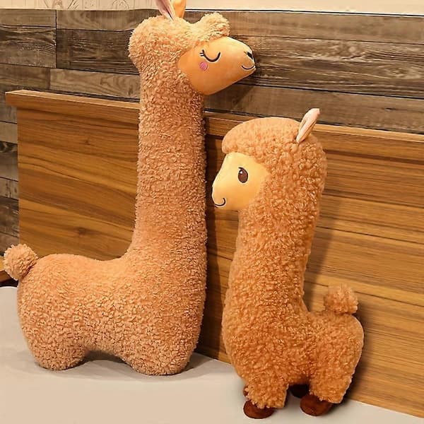 Alpacka Docka Kudde Stor Plyschleksak Söt Docka Lamm Docka Barn-lingling} brown