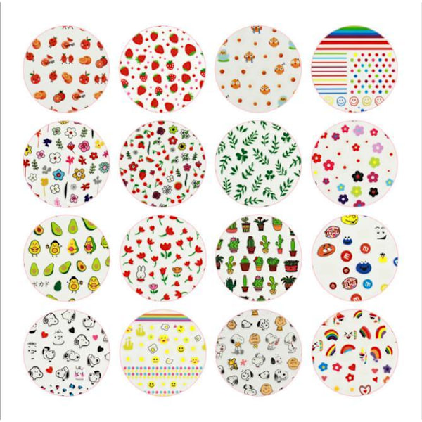 Uudet 2025 16 kpl arkki kynsitarroja kynsien koristeluun, kynsitarroja Multicolor multifärg
