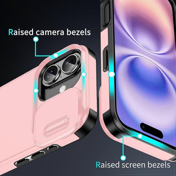 TPU + PC Telefondeksel Kompatibelt med iPhone 17 Pro-lingling} Pink iPhone 17