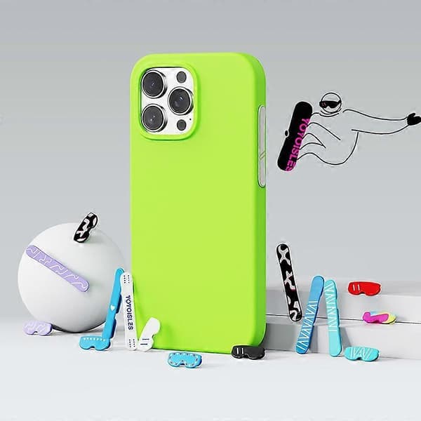 Kompatibel med iPhone 16 Plus/iPhone 16 Pro/iPhone 16 Pro Max/iPhone 16 TPU Utbytbara Tangenter YOYOISLES Click Bu-lingling Multicolor E