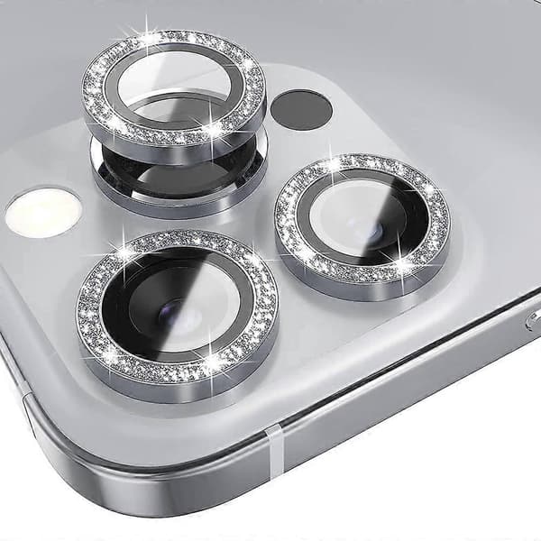 Kompatibel med iPhone 15 Pro Kameralinsskydd-lingling} Multicolor Grey