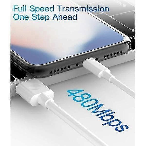 3 kpl 2 m iPhone-latauskaapeli, USB–Lightning-kaapeli, iPhone-kaapeli, yhteensopiva iPhone white-linglingin kanssa