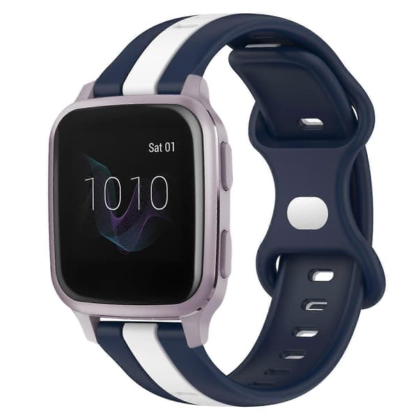 Silikone Urrem Til Garmin Venu SQ-lingling} White Blue