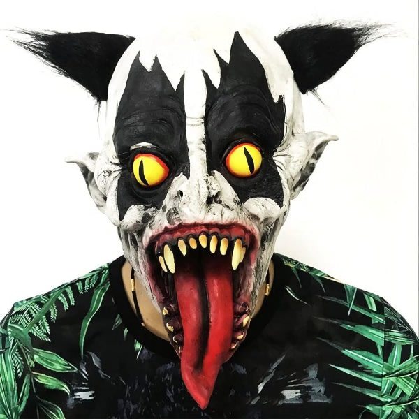 Halloween Skr?mmande Mask Vampire Witch Ghost Mask Latex helhuvudmask Devil