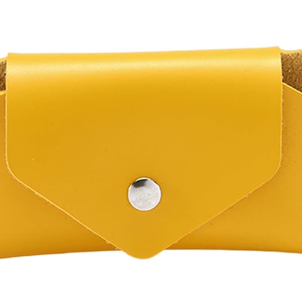 Brilleetui Solbrillepose PU Læder Trendy med Håndledsrem Brilleærme-lingling} Yellow