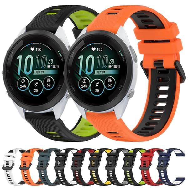 Silikonarmband för Garmin Vivoactive 4S-lingling} Black Red