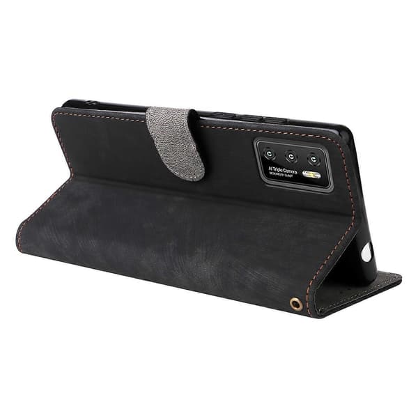 Kompatibel med Cubot P50 Plånboksfodral RFID-blockerande PU Läderfodral Ställ View-lingling} Multicolor Black