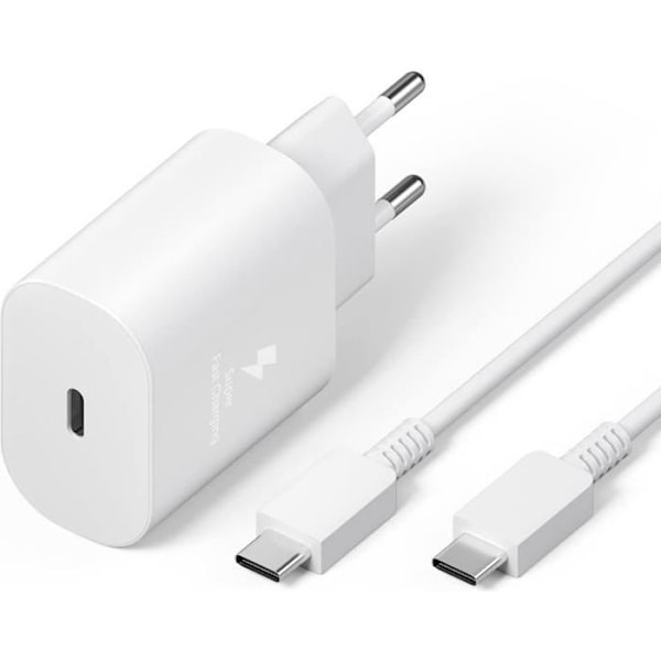 25W Snabbladdare USB-C för Samsung Galaxy A13 5G A33 A53, A34 A54 A14 A52 A72, S23 S22 S21 Ultra S21 Fe S21 Plus S20 [H34]