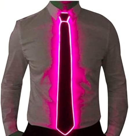 (Pinkki) LED-valolla valaistu solmio, valaistu solmio, neon LED-solmio