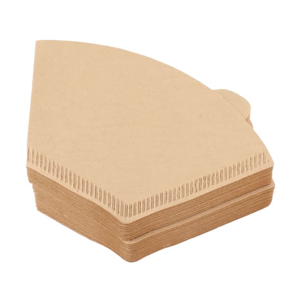 100 kegleformede kaffefilterpapirer, velegnet til 1-2 koppers pour-over drypkaffemaskiner