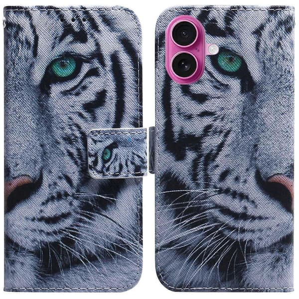 Kompatibel med iPhone 17 Plånboksfodral Mönstertryck Läder Telefonskal-lingling} Multicolor Tiger