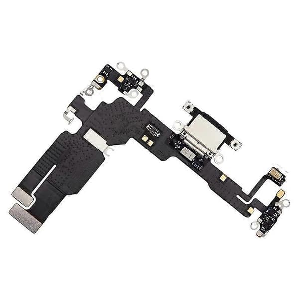 Kompatibel med iPhone 15 Plus KOMPATIBEL Ladeport Flex Kabel-lingling} Black