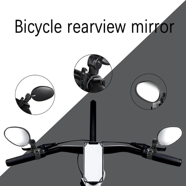 Två cykelbackspeglar, cykelbackspeglar, cykelbackspeglar som roterar 360° på styret, justerbara cykelbackspeglar.