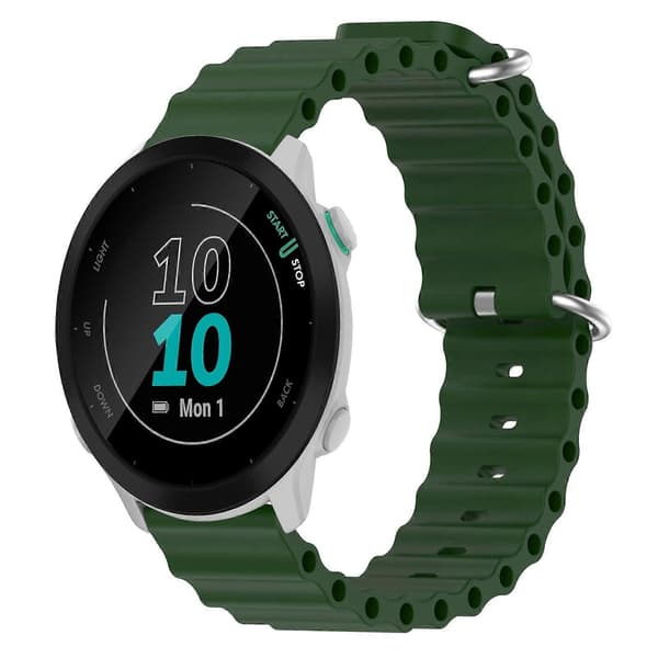 Silikoninen kellon ranneke Garmin Forerunner 55 -linglingille} Army Green