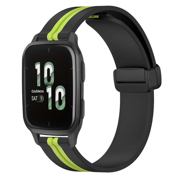 Silikone Urrem Til Garmin Forerunner Sq2-lingling} Black Lime Green