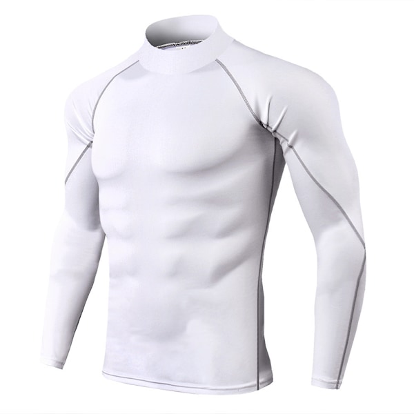 Heta 2025 Atletiska Långärmade Tröjor för Män vit white XL