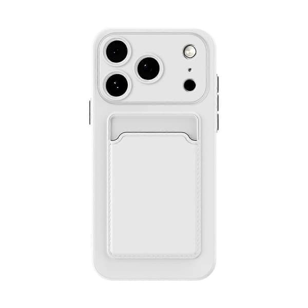 Kontrastfargeknapp TPU Telefondeksel - lingling} White iPhone 17 Pro