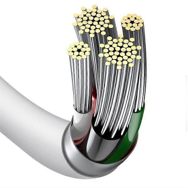 2m 2.4A Hurtigladekabel Kompatibel med iPhone, Hvit-lingling}