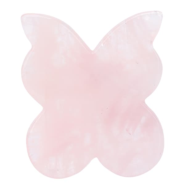 Portable Rose Quartz Gua Sha Board, Butterfly Shaped Gua Sha Massage Tool