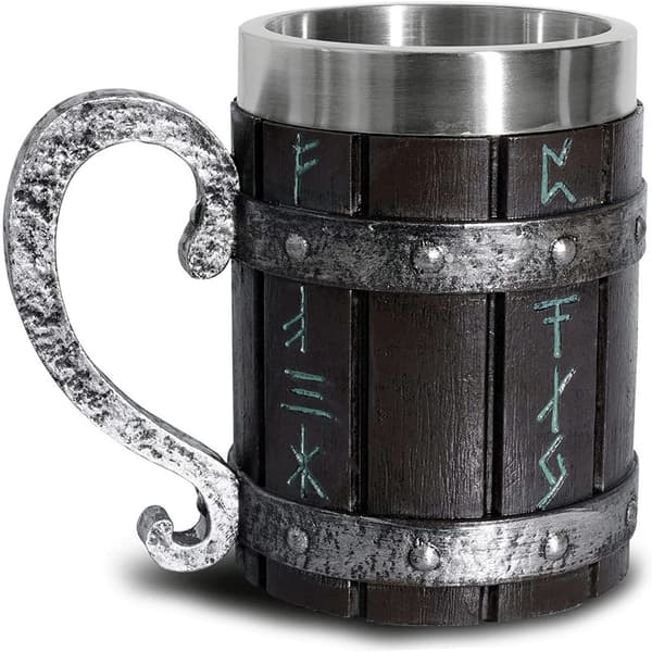 Keskiaika, riimut, juomasarvi, 600 ml, 14,3 cm