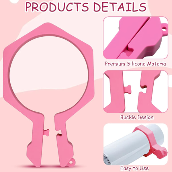 To sublimations-termoklemmer til 20 oz blanke sublimations-termokander, slanke, lige sider (blå, pink).