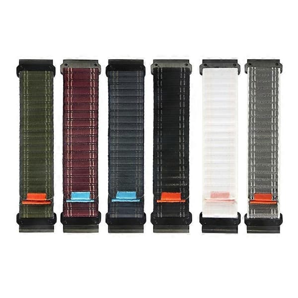 Bästsäljande Nylon Loop Quick Release-armband Kompatibelt med Garmin 26mm Grey