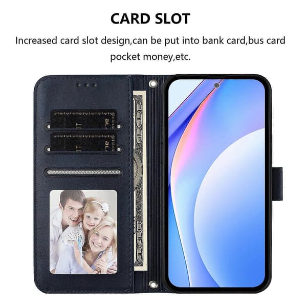 Panda RFID PU -puhelinkotelo, yhteensopiva Doogee Note 59 / Note 59 Pro -linglingin kanssa Blue
