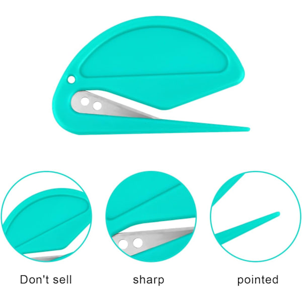 3-pak plastik brevåbnere til sikker og effektiv posthåndtering.