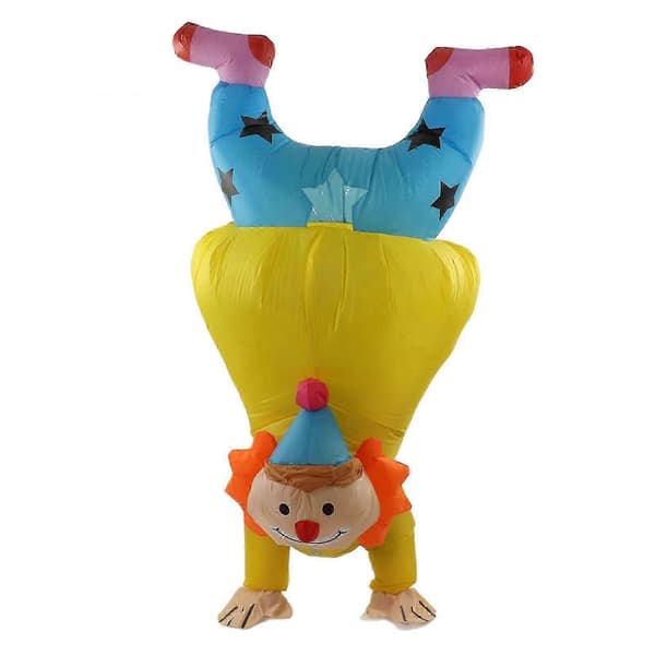 Oppblåsbart håndstående klovnekostyme for voksne Halloween opp ned klovn oppblåsbart kostyme-lingling