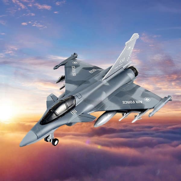 Støbt metalmodel flyvemaskiner, jagerfly, legetøjssamlerobjekter, flyvemaskinelegetøj, pullback-flyvemaskiner Blue