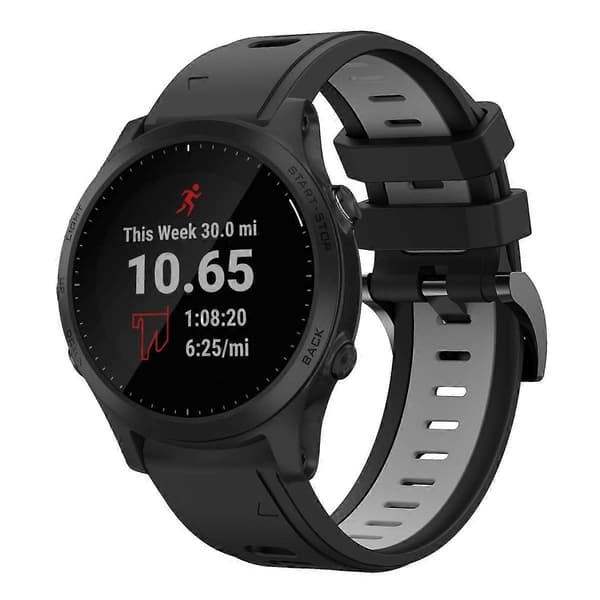 Silikone Urrem Til Garmin Forerunner 945-lingling} Black Grey