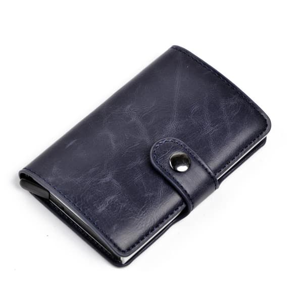 RFID-protected card holder with ejector and button Black black