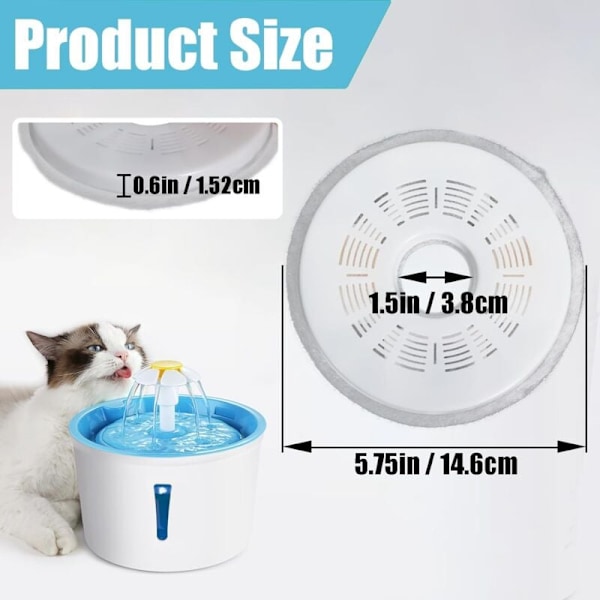 Kattvattenfontänfilter, Catit Triple Effect 8-pack filterkompatibelt