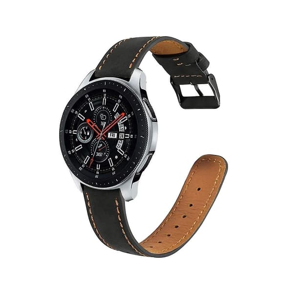 Bästsäljande Kompatibel med Samsung Galaxy Watch 46mm Läderarmband