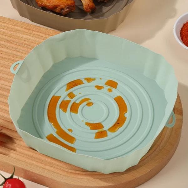 Silikon Airfryer Form - Airfryer Kurv (Turkis) Turquoise Tjock (100g)