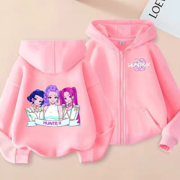 K-pop Devil Hunter Børne Zip-Up Jakke - Sød animejakke, velegnet til både drenge og piger, moderne til forår og efterår. LMNT 93-LMNT122 100
