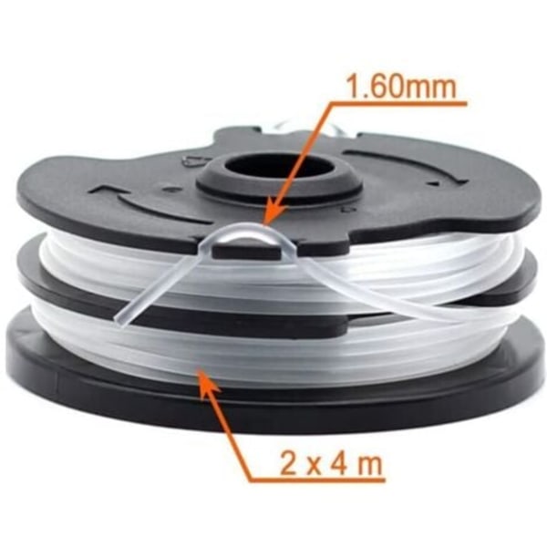 Kuuma 2025 6 kpl varalankapuolaa johdottomaan ruohotrimmeriin LIDL Parkside PRTA 20-Li A1, B2, C3, PRT 550 A1, A3, PRT 300 A1-2 x 4 m 1,6 mm--.pa