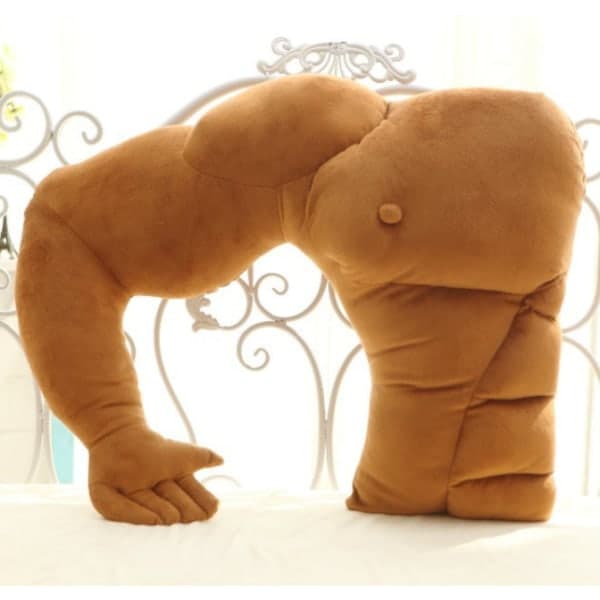 Heta Pojkvänskudden (höger hand, 45*58 cm), muskulös man-formad kudde