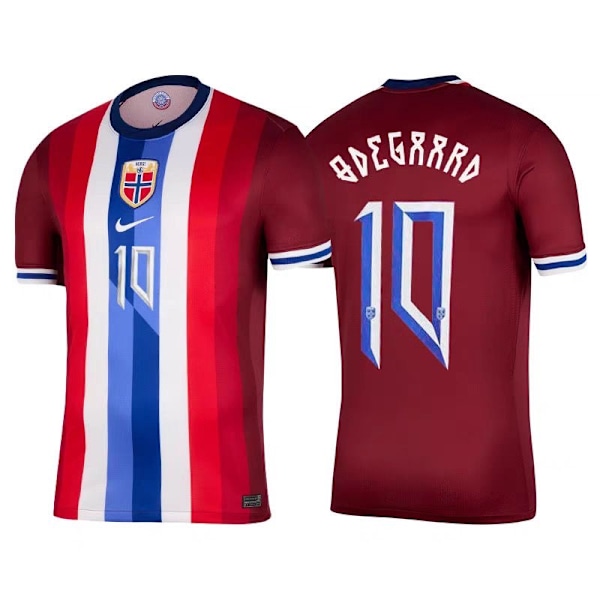 Heta 2025 24-25 Norge Fotboll Landslag Hemma Barn Vuxen Lag Tröja Nr.10 Ødegaard (Endast T-shirt) No.10 Ødegaard XXL