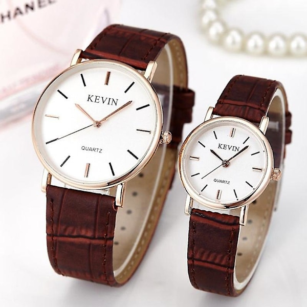 Heta 2025 Par Klockor Studentklocka Damklocka Herrklocka Elektronisk Barn Ungdom Quartz Klocka Men's coffee belt