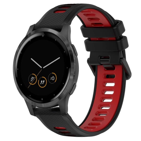 Silikone Urrem Til Garmin Vivoactive 4S-lingling} Black Red