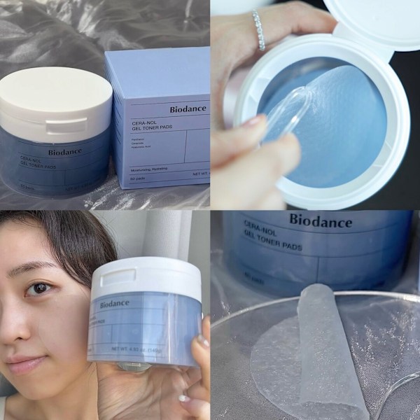Ny produktkampanj! Högkvalitativa 60 st Biodance Collagen Bomulls Pads Elastisk Lugnande Närande blue