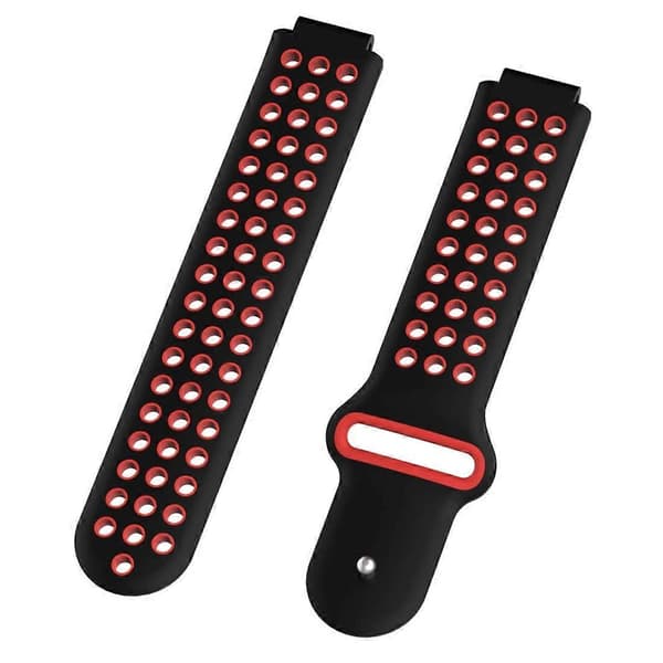 Dobbel farget silikonrem for Garmin Forerunner 220-lingling} Black Red