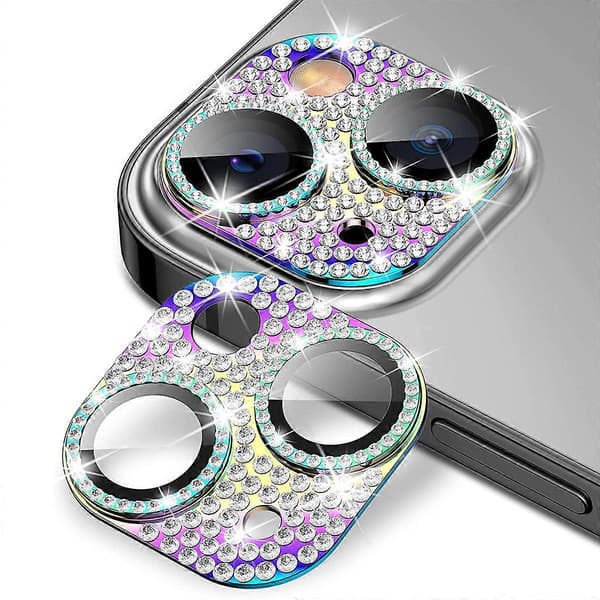 Kompatibel med iPhone 15 Kameralinsskydd - lingling} Multicolor C