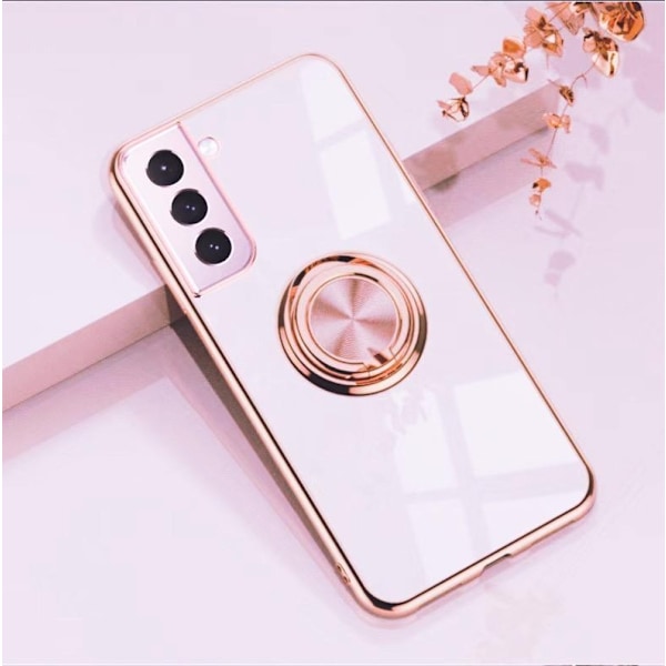 Heta 2025 Samsung S22 Plus - Lyxigt stilfullt skal med ringstativfunktion Roséguld Rosa Pink one size